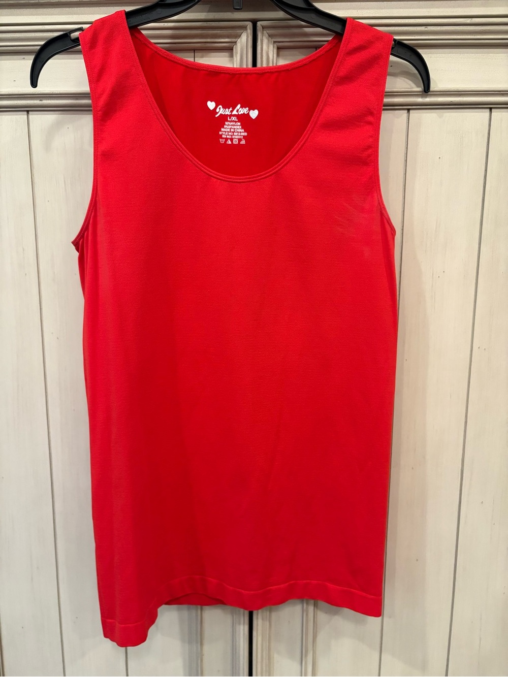 Just Love Red Scoop Neck Tank Top
